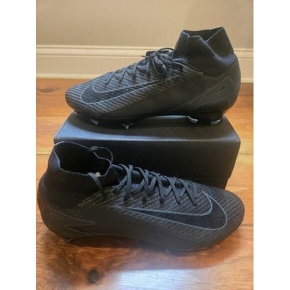 Nike Zoom Superfly 10 Elite FG "Deep Jungle Black" FQ1454-002 Cleats Men Sz 12.5 - Picture 1 of 5